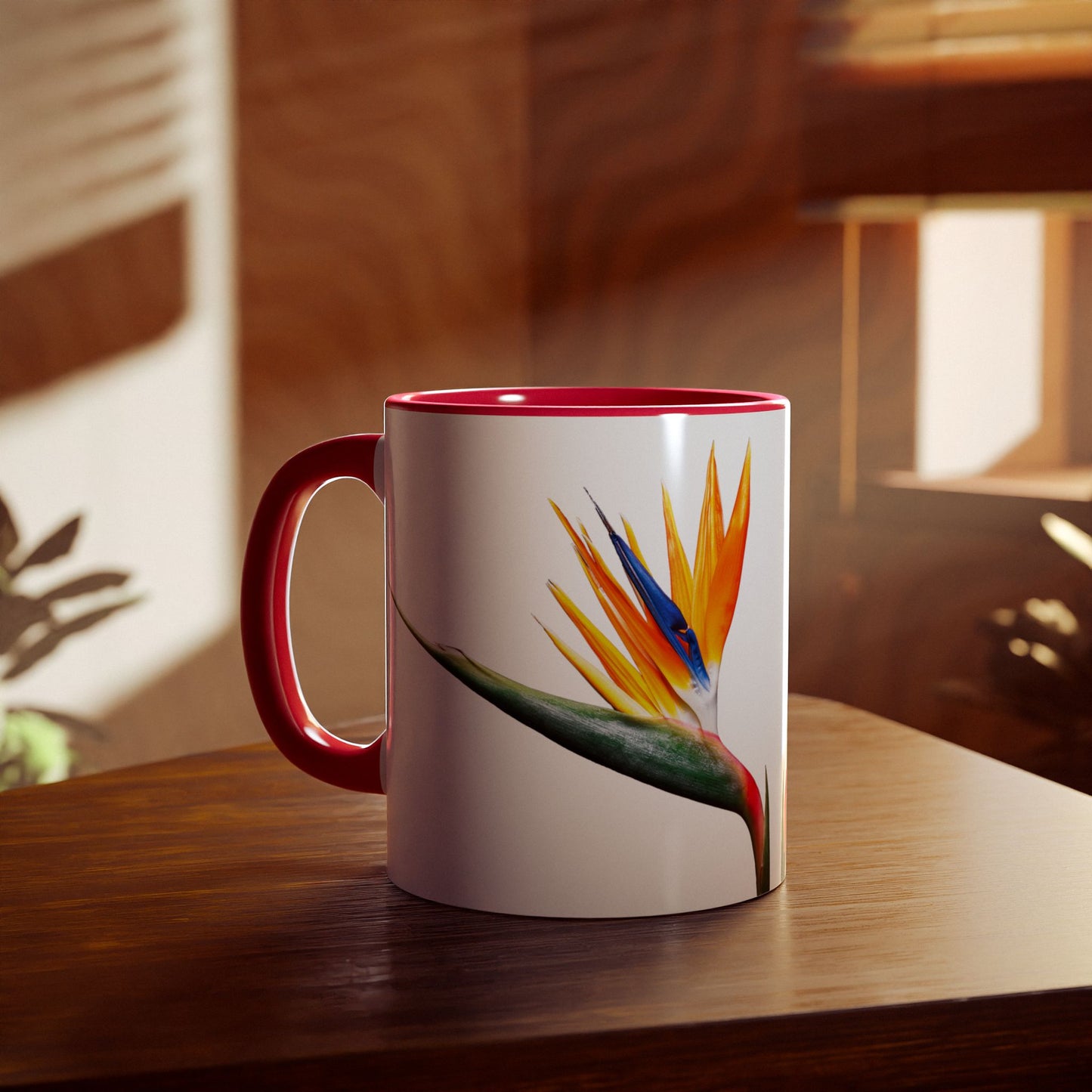 Vibrant Tropical Accent Mug, Coffee Lover Gift, Unique Floral Design, Home Decor, Perfect for Birthdays, Housewarming, San Francisco Style