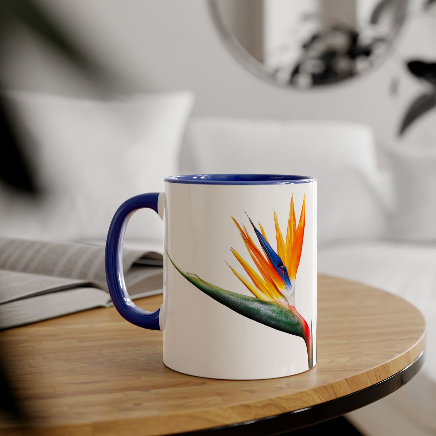 Vibrant Tropical Accent Mug, Coffee Lover Gift, Unique Floral Design, Home Decor, Perfect for Birthdays, Housewarming, San Francisco Style