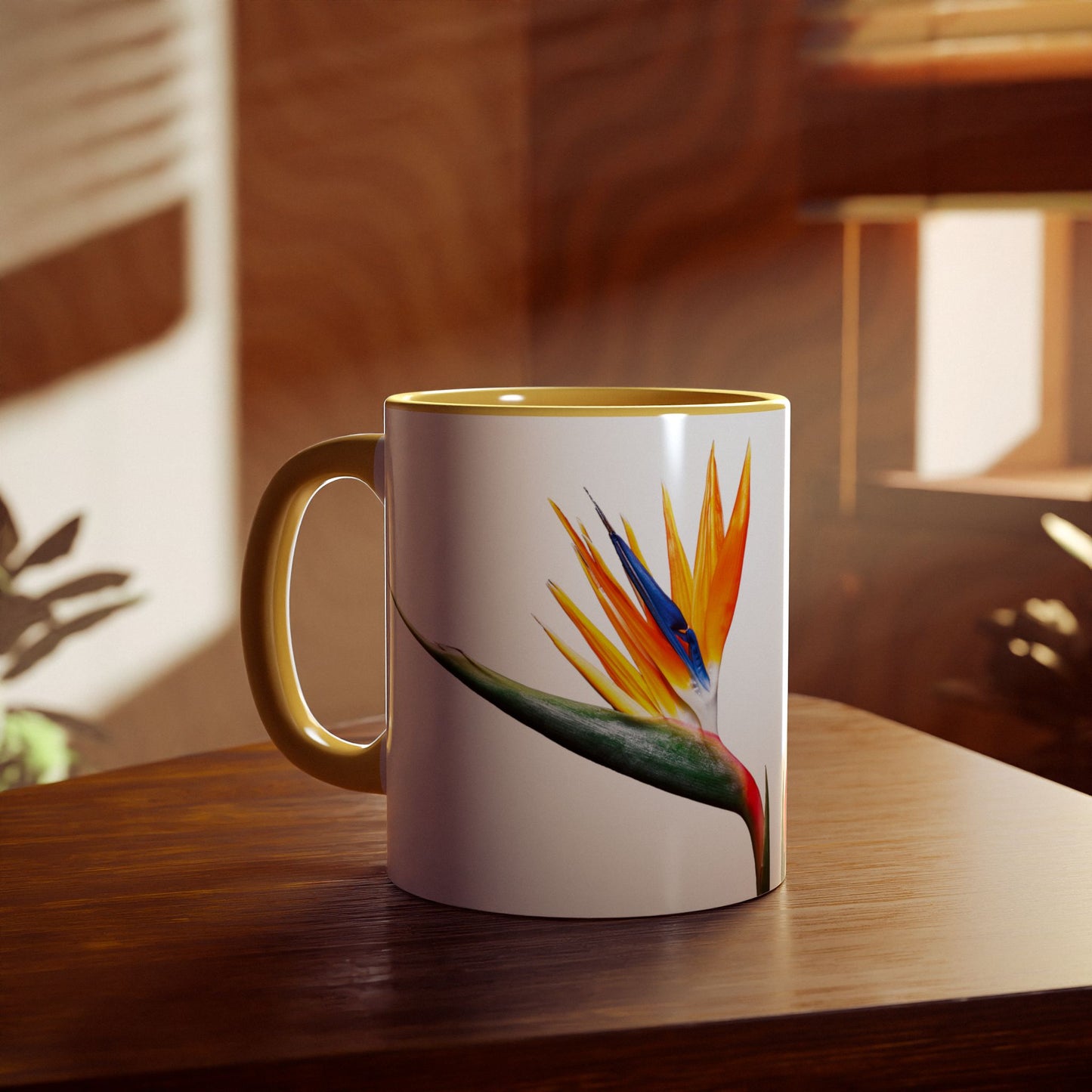 Vibrant Tropical Accent Mug, Coffee Lover Gift, Unique Floral Design, Home Decor, Perfect for Birthdays, Housewarming, San Francisco Style
