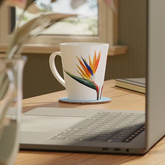 Vibrant Tropical Latte Mug - Floral Design for Coffee Lovers, Perfect Gift for Mother's Day, Garden Parties, or Everyday Use