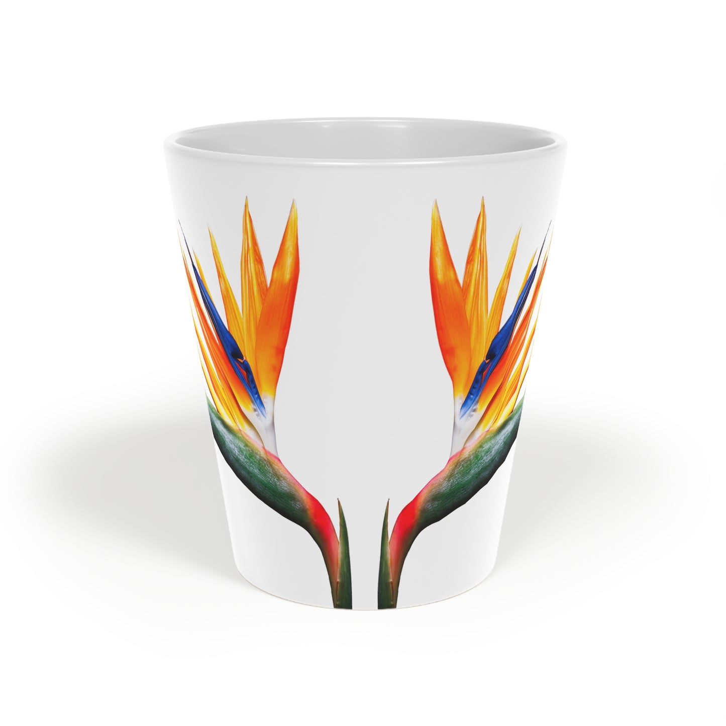 Vibrant Tropical Latte Mug - Floral Design for Coffee Lovers, Perfect Gift for Mother's Day, Garden Parties, or Everyday Use