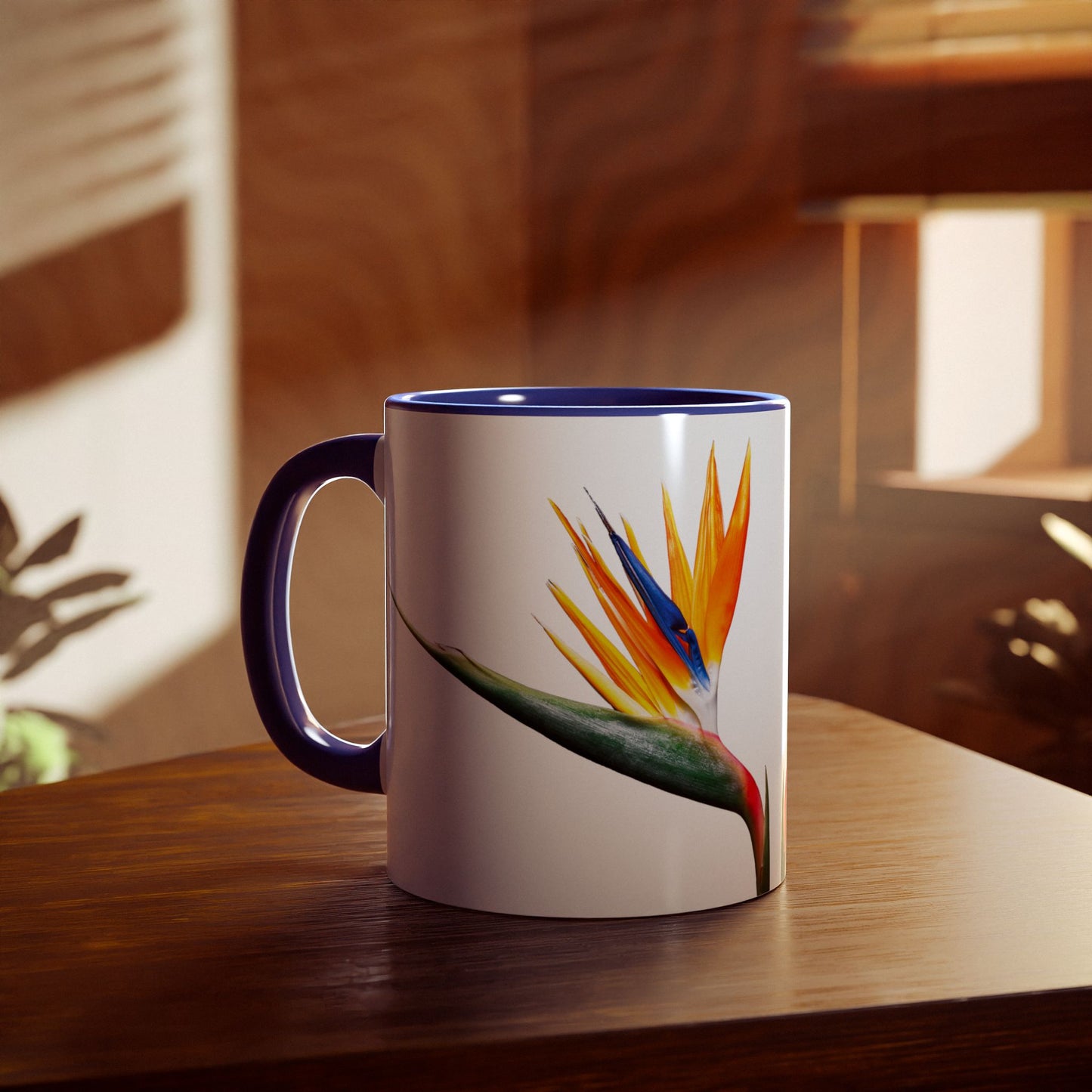 Vibrant Tropical Accent Mug, Coffee Lover Gift, Unique Floral Design, Home Decor, Perfect for Birthdays, Housewarming, San Francisco Style