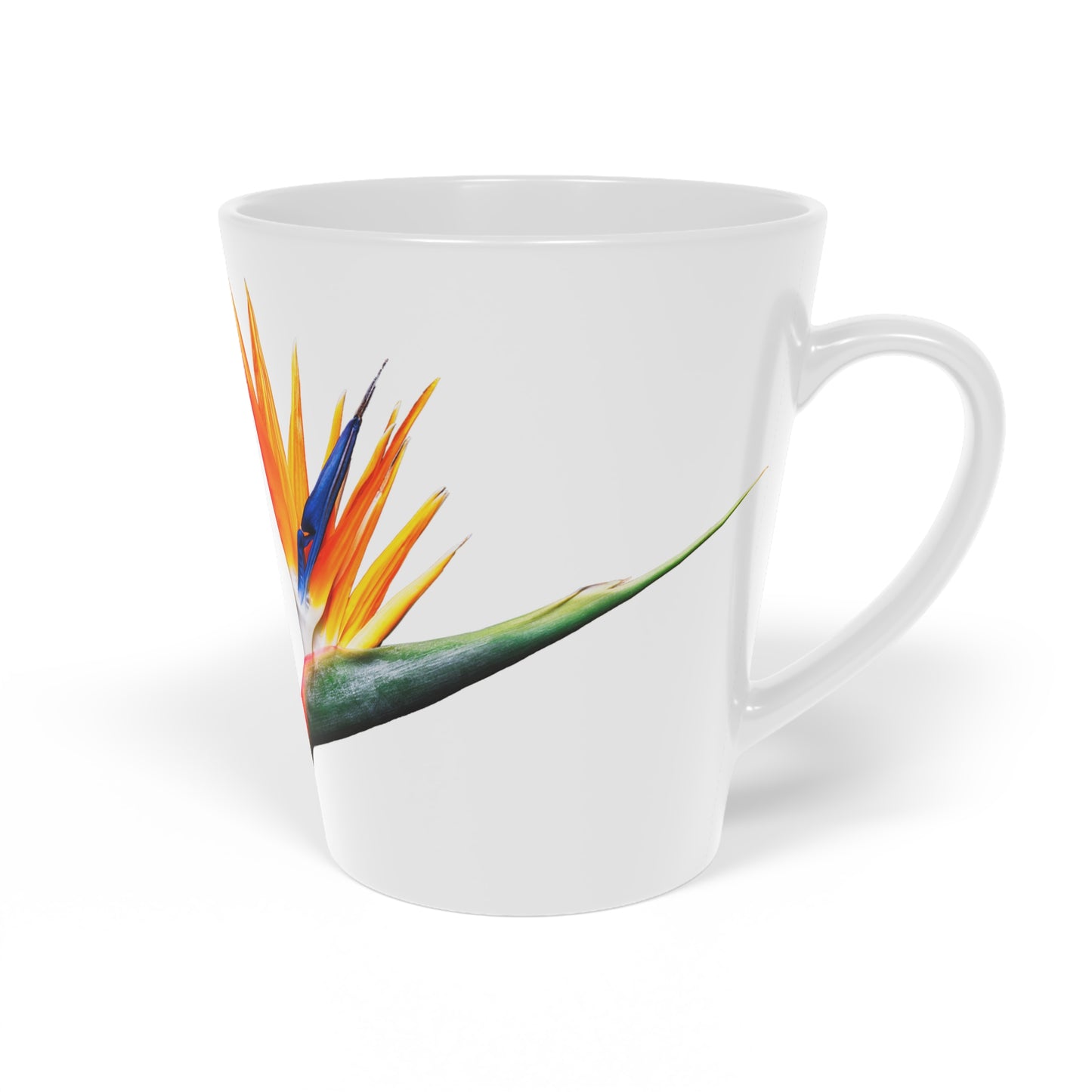 Vibrant Tropical Latte Mug - Floral Design for Coffee Lovers, Perfect Gift for Mother's Day, Garden Parties, or Everyday Use